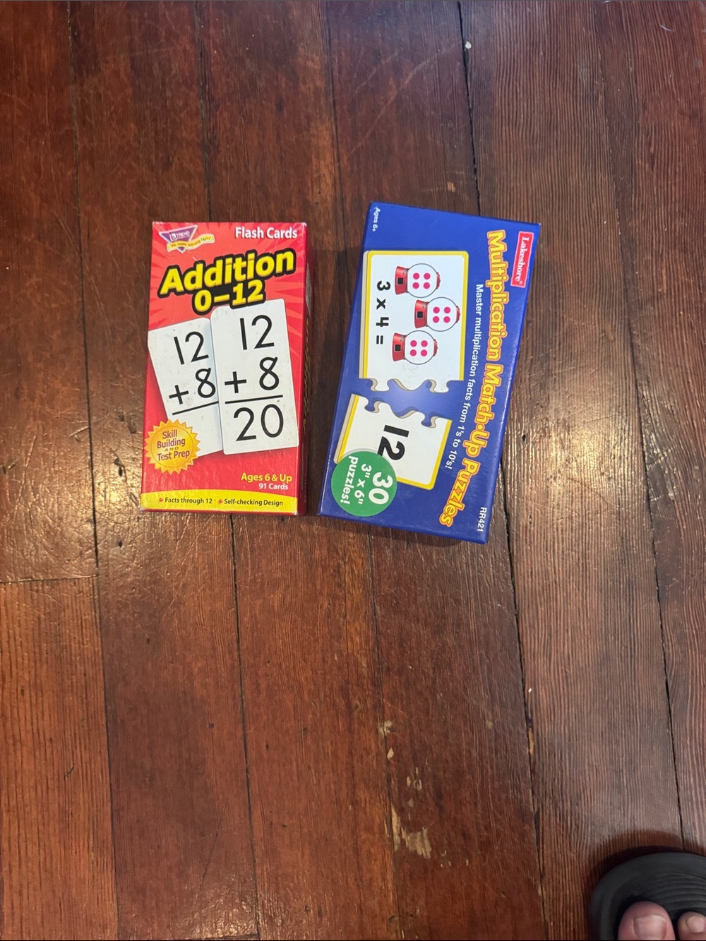 Addition 0-12 Flash Cards - Red - Learning Flashcards for Kids